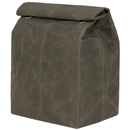 ECHSRT Waxed Canvas Lunch Bag, Vintage Reusable Lunch Box for Men & Women, Waterproof Leakproof Insulated Sack for Work, Office, Picnic