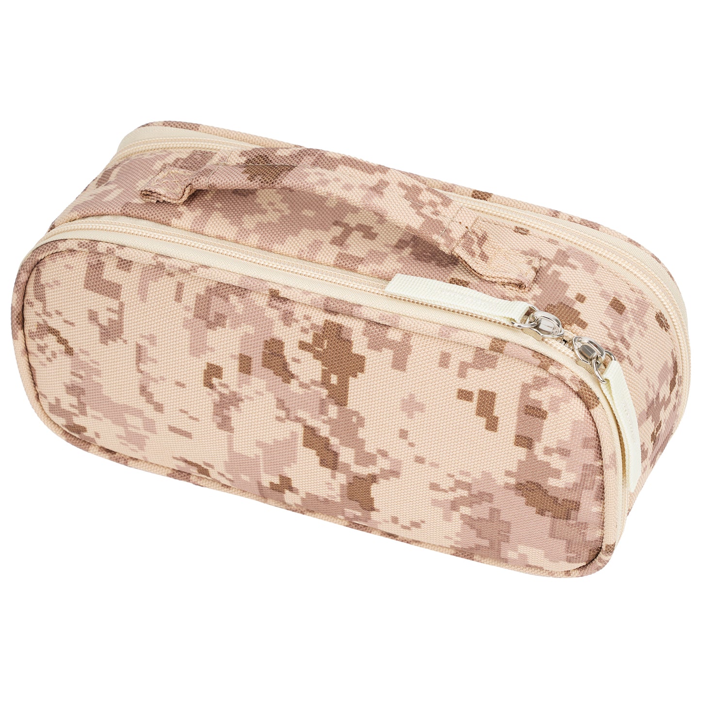 ECHSRT Tactical Pencil Case for Boy, Extra Large Capacity Camo Pencil Pouch for Men Adults, 3 Compartment Zipper Pen Case, Small Tool Bag Organizer for School Office Travel - Black