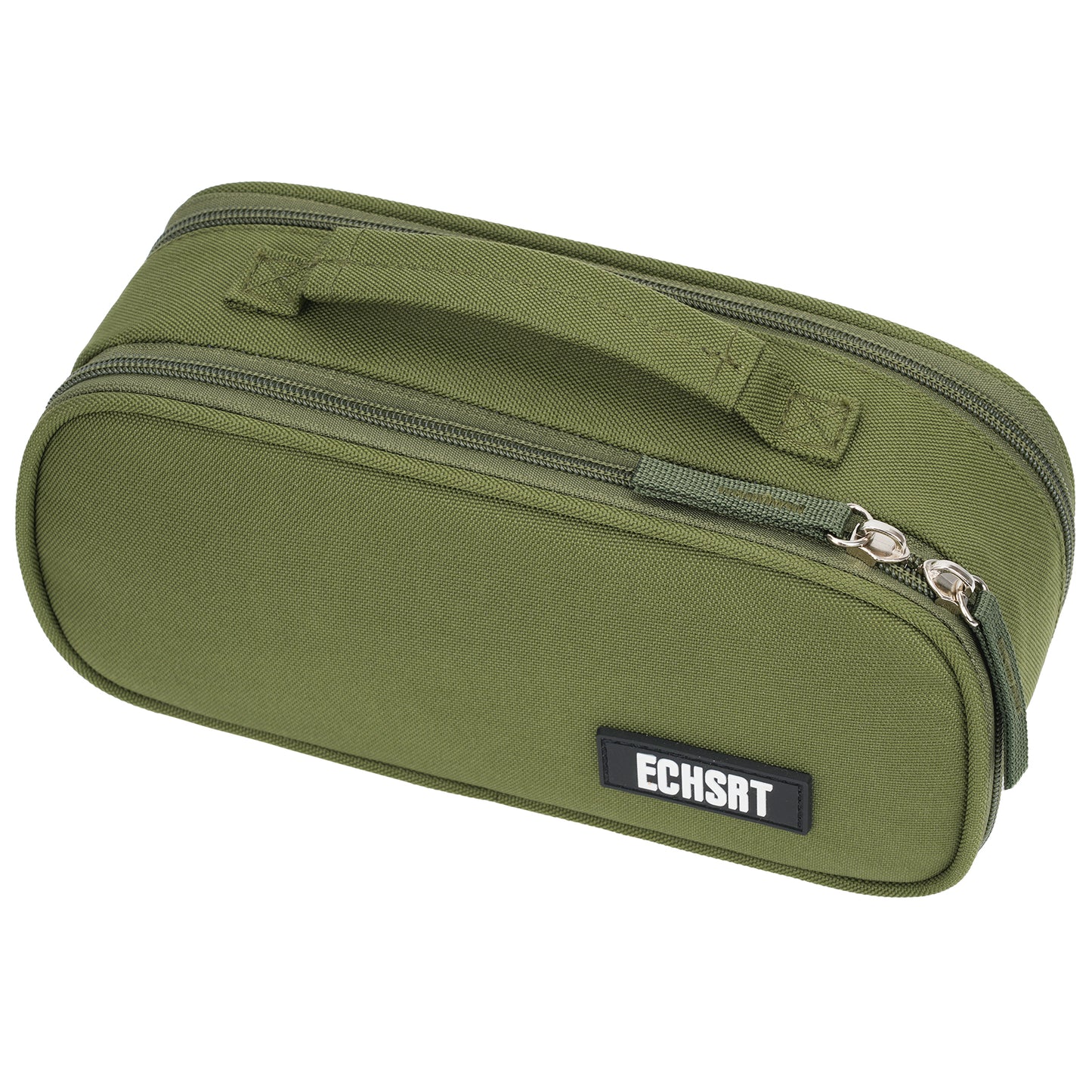 ECHSRT Tactical Pencil Case for Boy, Extra Large Capacity Camo Pencil Pouch for Men Adults, 3 Compartment Zipper Pen Case, Small Tool Bag Organizer for School Office Travel - Black