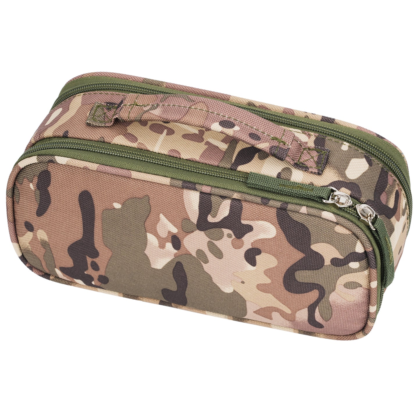 ECHSRT Tactical Pencil Case for Boy, Extra Large Capacity Camo Pencil Pouch for Men Adults, 3 Compartment Zipper Pen Case, Small Tool Bag Organizer for School Office Travel - Black