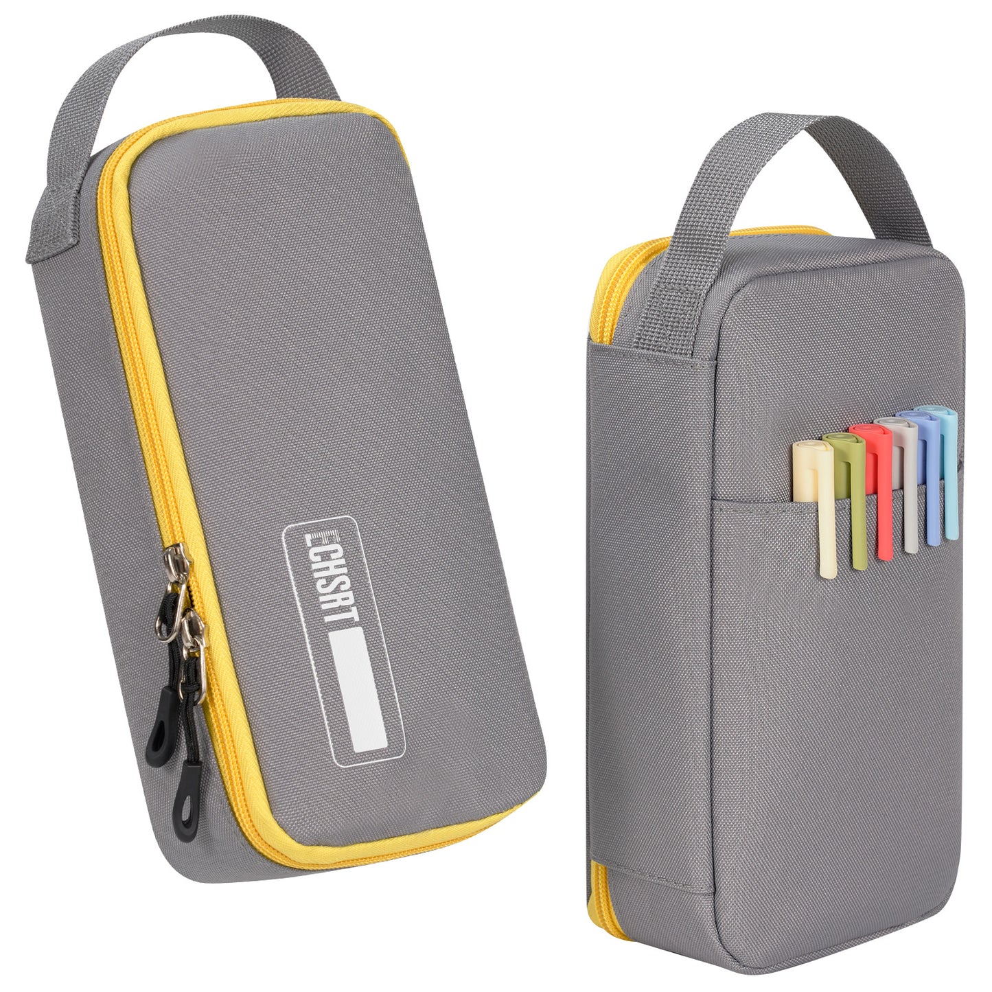 ECHSRT Big Pencil Case, Aesthetic Portable Zipper Pencil Bag with Hidden Pocket, Special Pouch for Men Women Adults, Stationery Organizer Pen Cases for Office Travel,