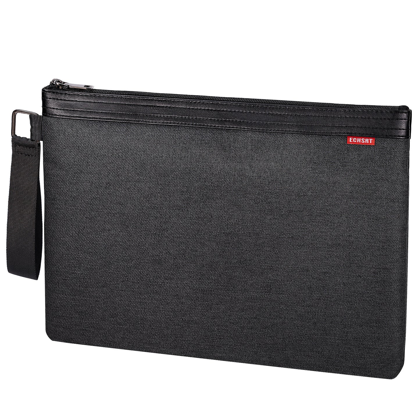 ECHSRT File Folder Document Organizer for Travel, Document Bag Zipper Pouch for Men & Women Black