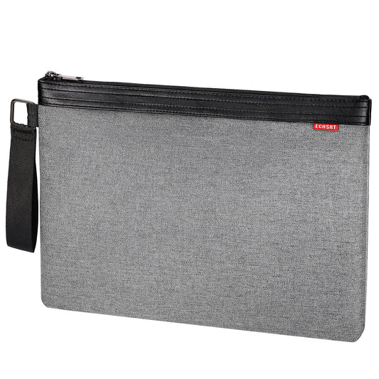 ECHSRT File Folder Document Organizer for Travel, Document Bag Zipper Pouch for Men & Women Black