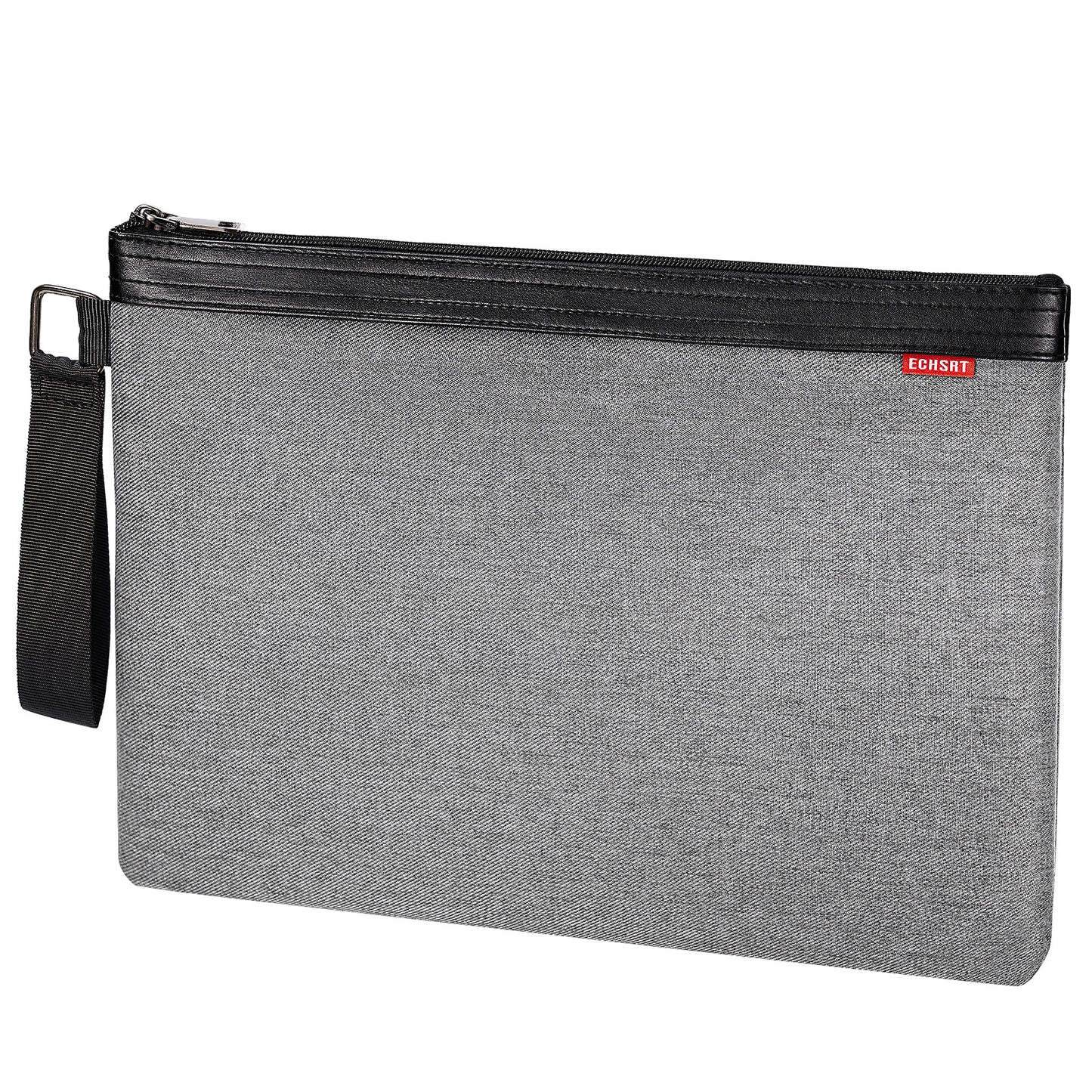 ECHSRT File Folder Document Organizer for Travel, Document Bag Zipper Pouch for Men & Women Black