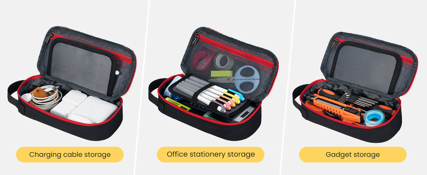 ECHSRT Large Pencil Case, Aesthetic Pen Pouch with Big Capacity, Minimalist Portable Stationery Bag with Handle for Office Organizer Aesthetic Pencil Cases