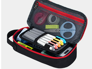 ECHSRT Large Pencil Case, Aesthetic Pen Pouch with Big Capacity, Minimalist Portable Stationery Bag with Handle for Office Organizer Aesthetic Pencil Cases